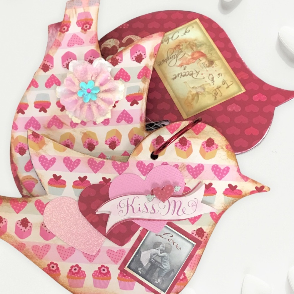 Handcrafted Valentine’s Mini Love Bird Art Journal